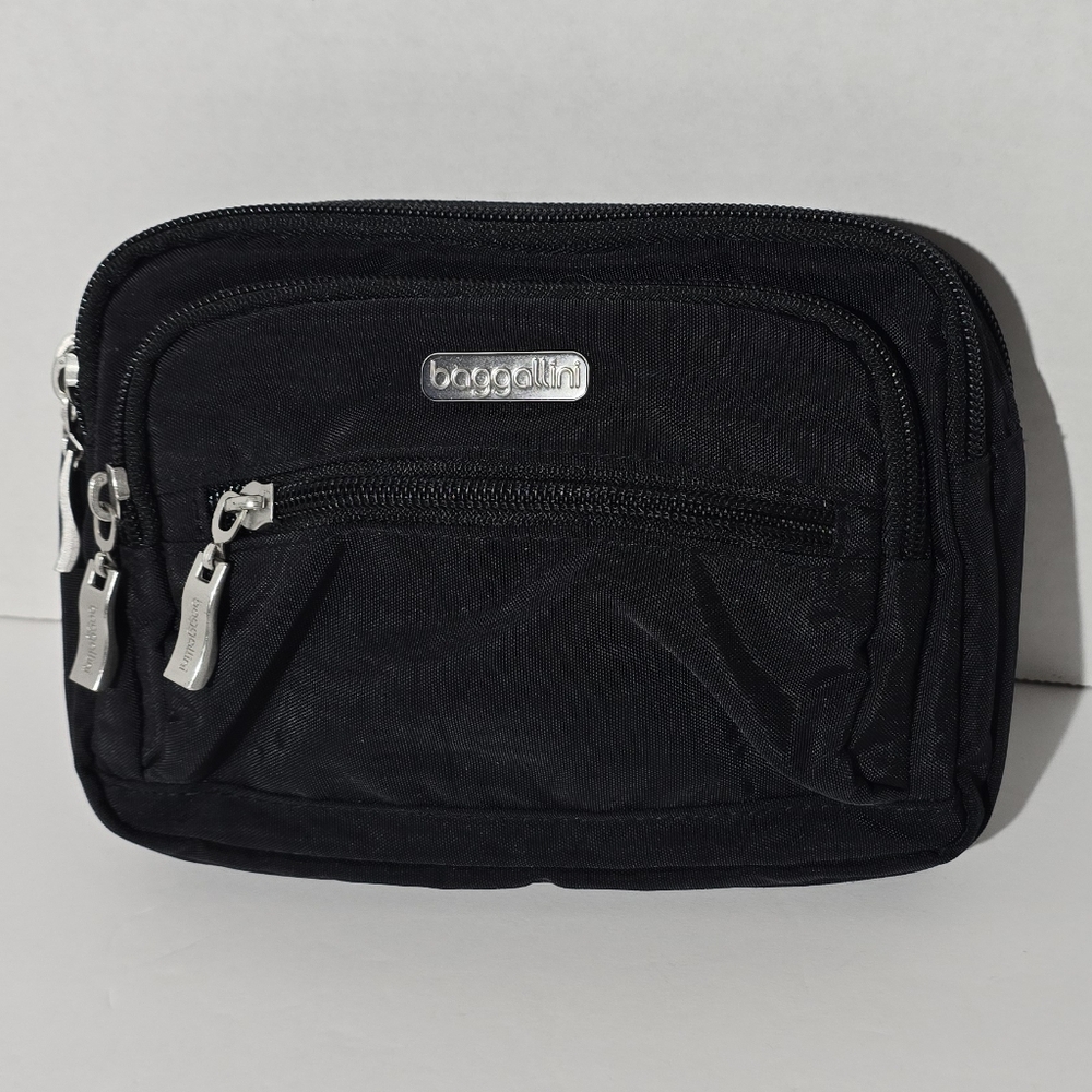 BAGGALLINI Triple Zip Nylon Crossbody Organizer Bag